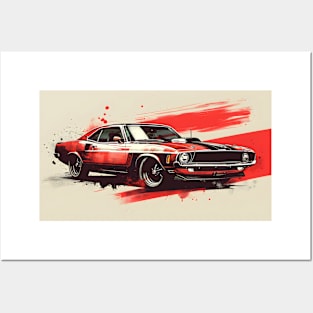 Comic-Esque American Muscle Car Posters and Art